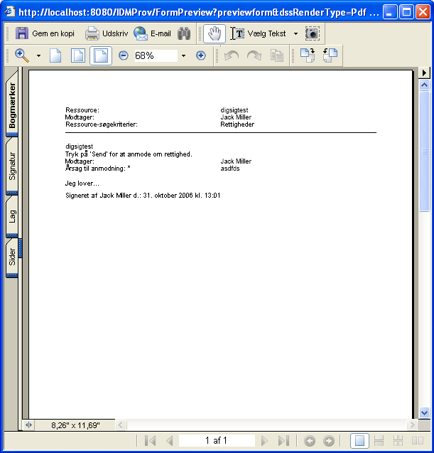 PDF til digital signatur