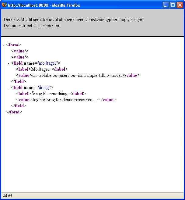 XML-dokument til digital signatur