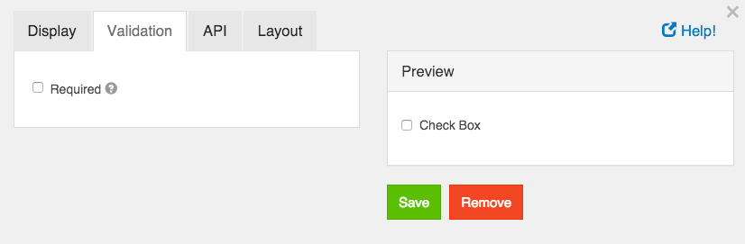 19 checkbox validation
