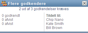 Skærmen Flere godkendere 