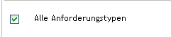 Kontrollkästchen „Alle Anforderungstypen“