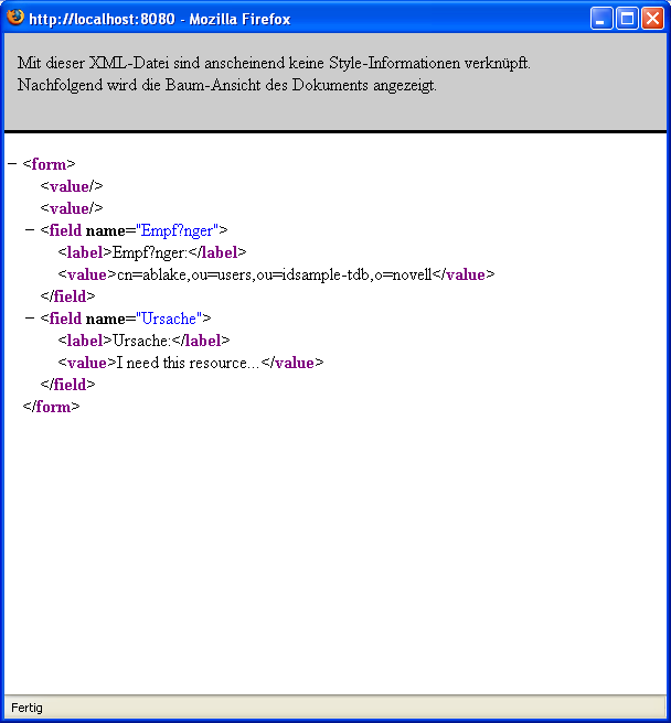 XML-Dokument für Digitalsignatur