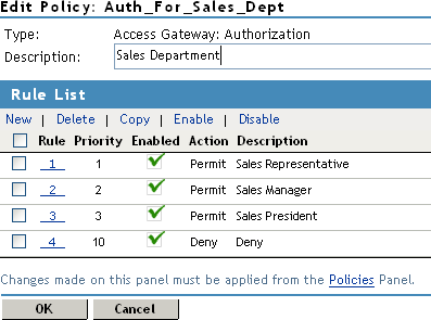 Role-based policy