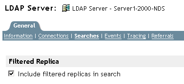 The Search Using Filtered Replicas radio button