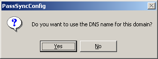 Do you want to use the DNS name for the domain?
