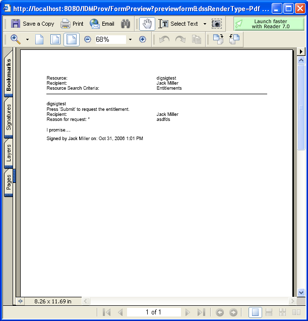 PDF for digital signature