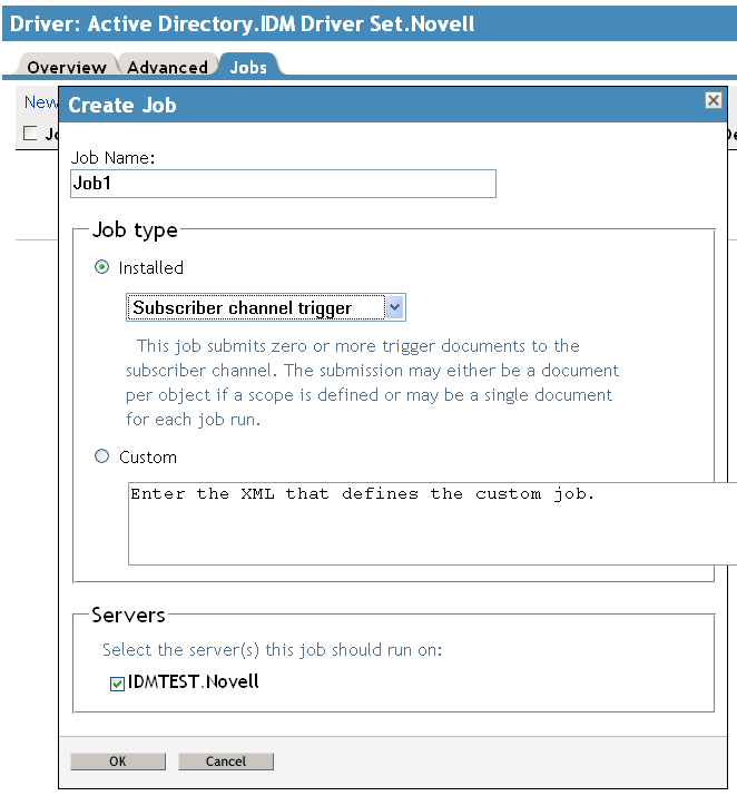 Creating a New Job