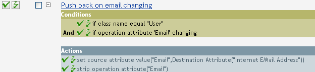 Policy of push back on email change