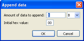 Specifying the amount of data to append