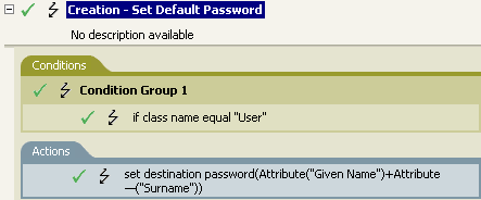Policy to set default password
