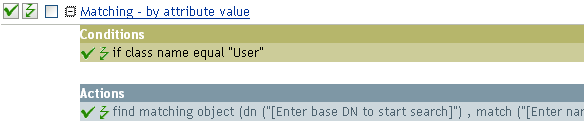 Matching by attribute value