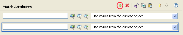 Adding more entries in the Match Attribute Builder