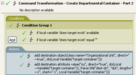 Command Transformation - Create Department Container Part 2