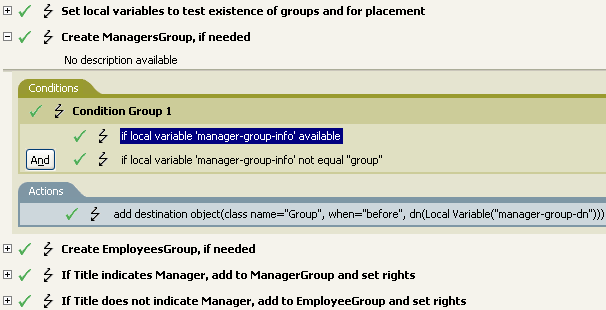 Policy to create a manager group if needed