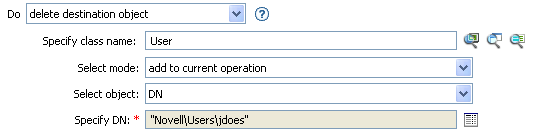 Delete destination object