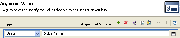 Argument Value List Builder