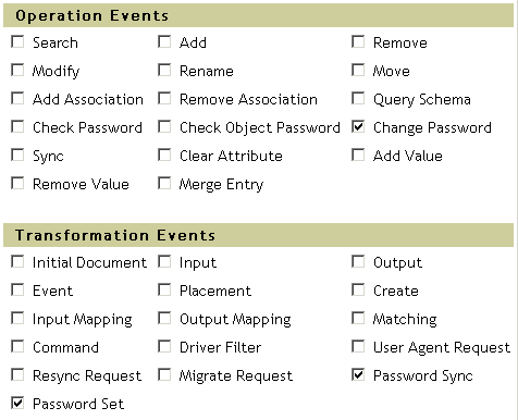 Checkboxes to select on Events page