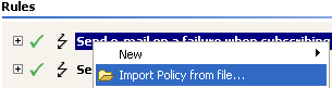 Import Policy from file