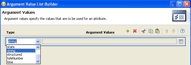 Argument Value List Builder