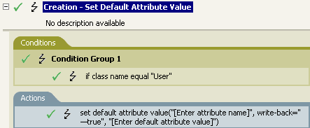 Policy to set default attribute value