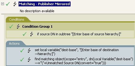 Matching - Publisher Mirrored