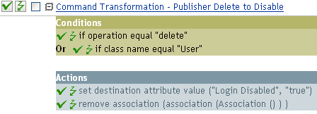 Command Transformation - publisher delete to disable
