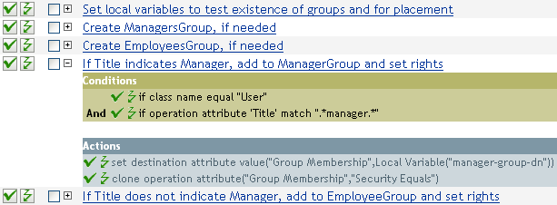 Policy to add to manager group if Title indicates manager
