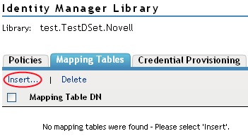 Adding a mapping table object to a library
