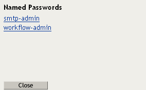 List of available named passwords