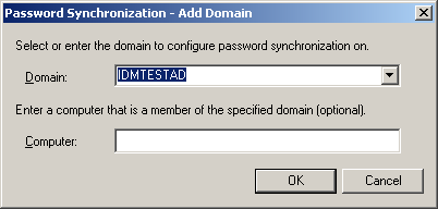 Password synchronization utility to add domains.