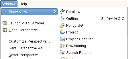 The Dataflow menu option