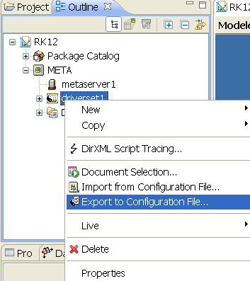 Exporting driver sets to a configuration file