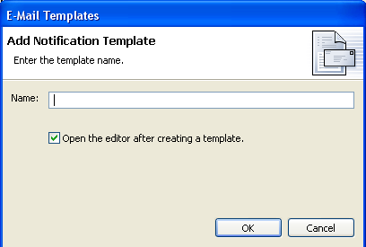 The Add Notification Template dialog box
