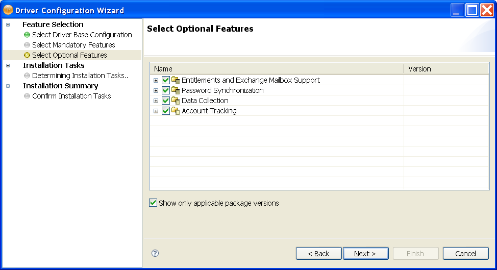 Selecting optional packages