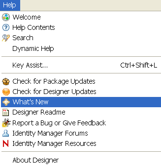 The What’s New option