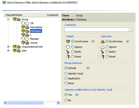 Filter Editor Attribute options