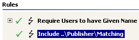 The rule is not editable
