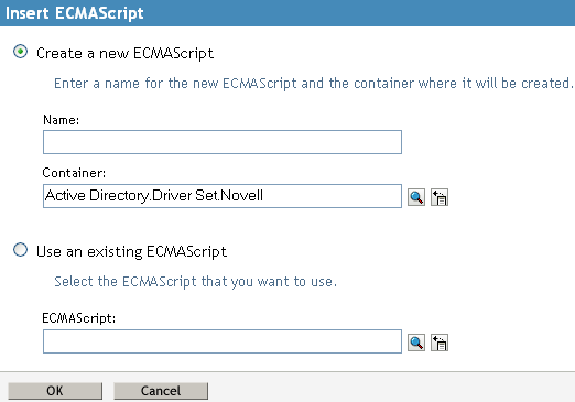 Creating a new ECMAScript object