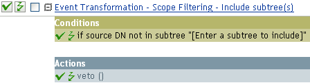 Event Transformation - scope filtering - include subtrees
