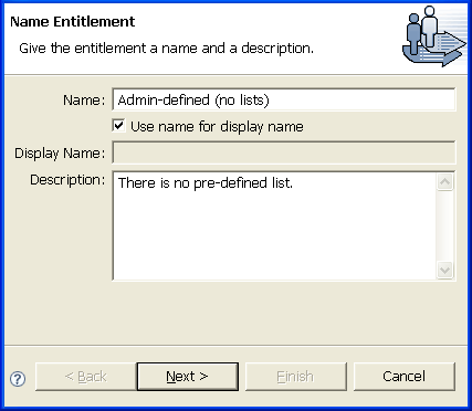 Creating an admin-defined No Lists entitlement