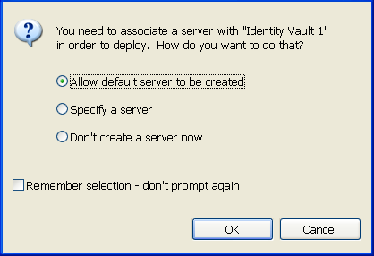 Associating a server with an Identity Vault
