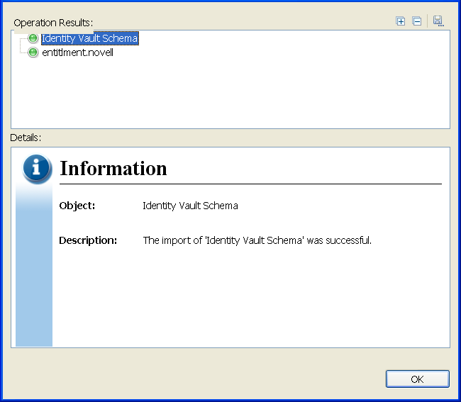 The Import Results window