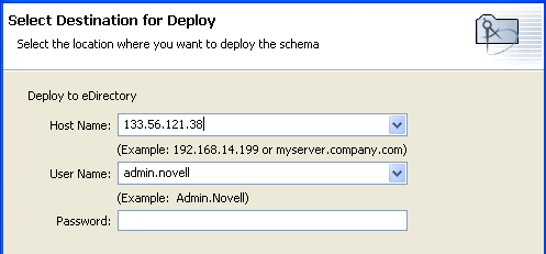 Fields required to deploy to the Identity Vault