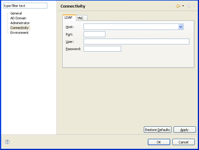 The Connectivity page