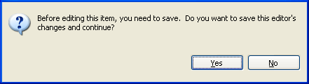 Select Yes to save the project