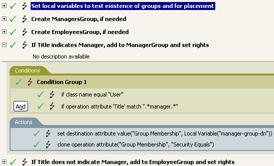 Policy to see if the title indicates manager