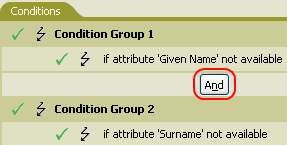 Change the condition by clicking the And/Or