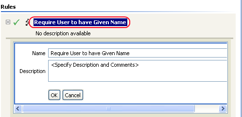 Name of the rule