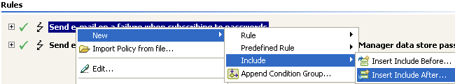Insert a rule before or after
