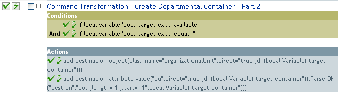 Policy to create department container part 2